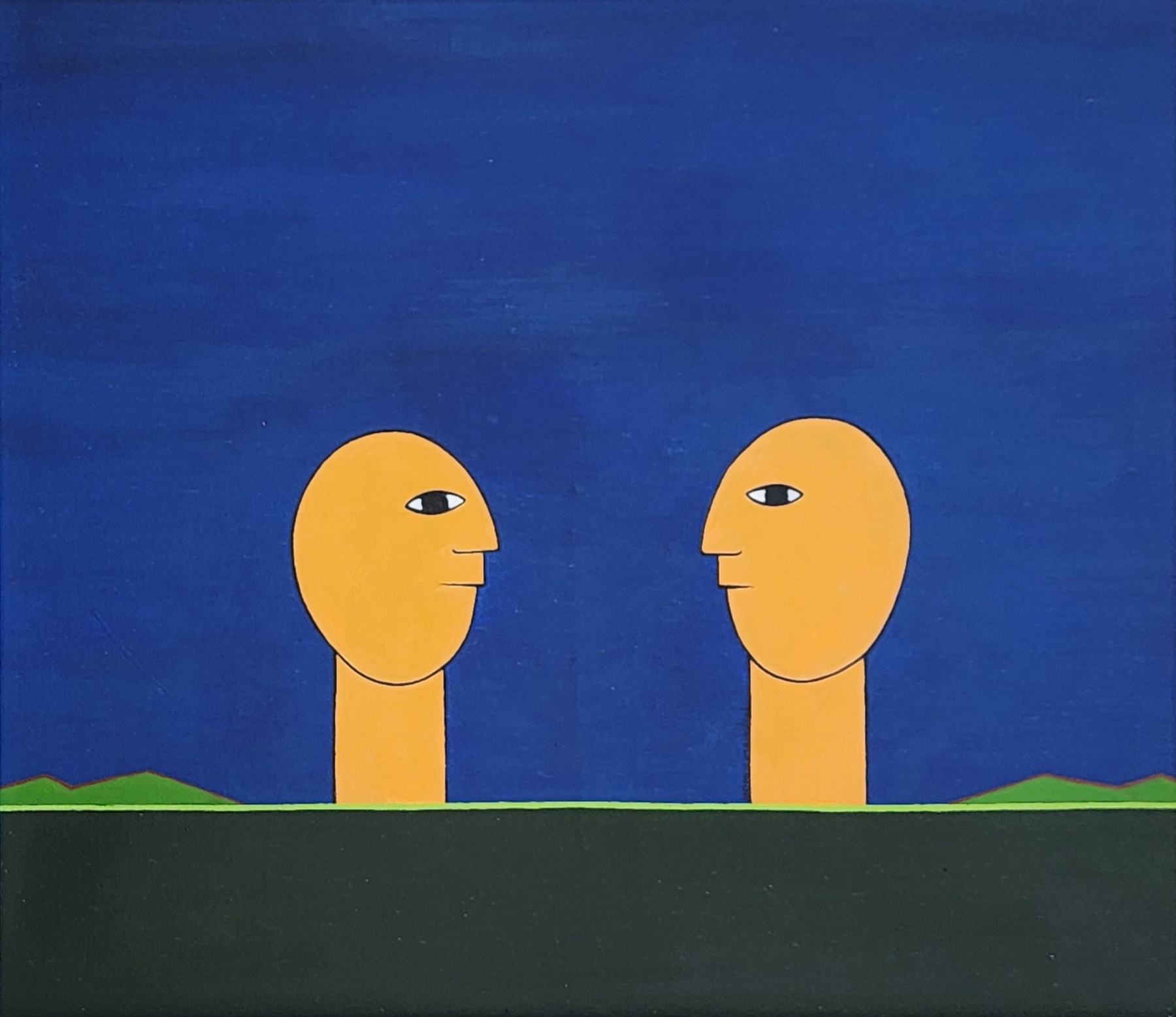 Antonio Maia, untitled composition with two figures, date unknown. by Antonio Maia