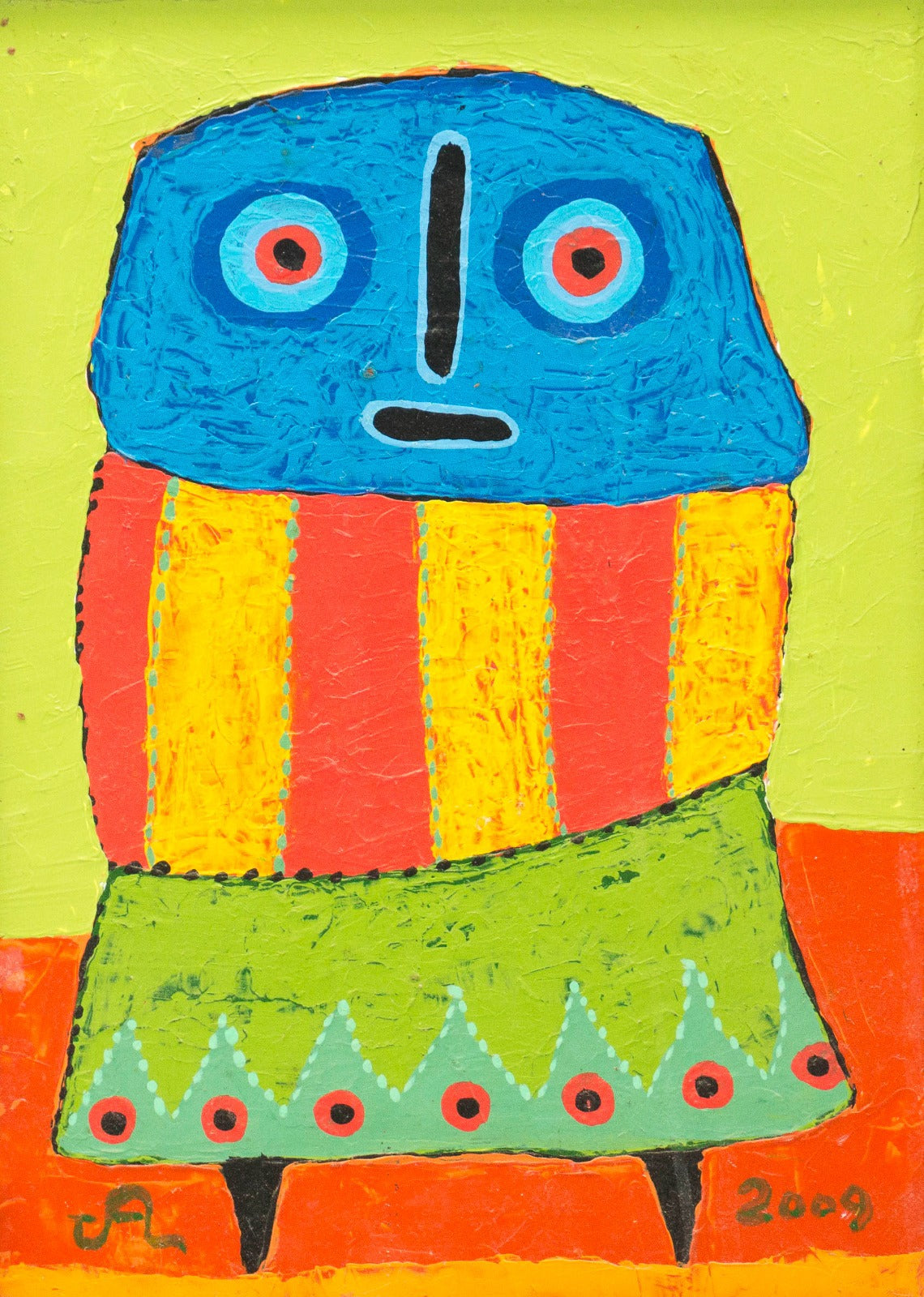 Untitled figure, acrylic on canvas — artwork by Jairo Arcoverde by Jairo Arcoverde